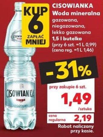 Kaufland Cisowianka woda mineralna 1,5l oferta