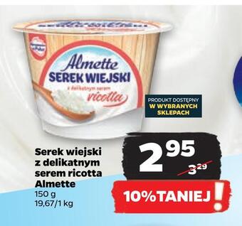 Netto Serek wiejski z delikatnym serem ricotta almette oferta