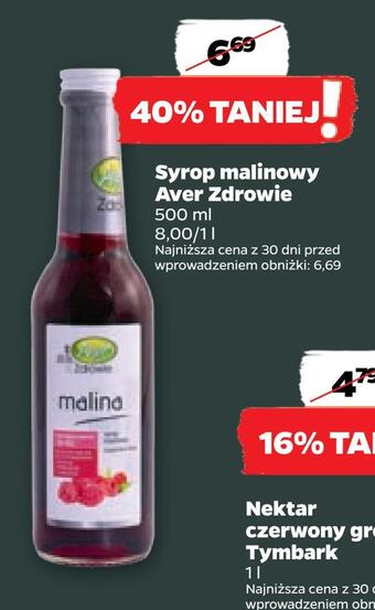 Netto Syrop malinowy aver zdrowie oferta