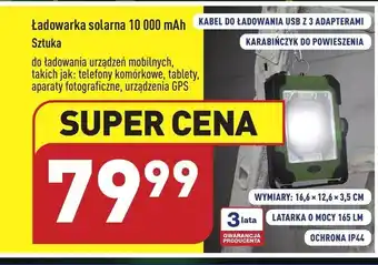 ALDI Ładowarka solarna oferta