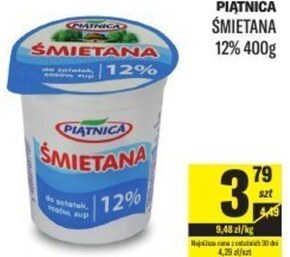TomiMarkt Piątnica śmietana 12% 400 g oferta