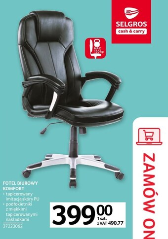 Selgros Fotel biurowy komfort oferta