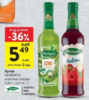 Intermarche Syrop malina herbapol oferta