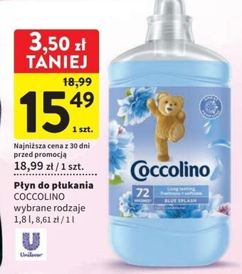 Intermarche Płyn do płukania blue splash coccolino oferta