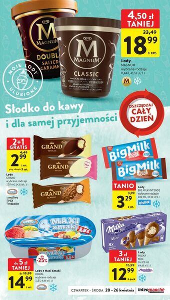 Intermarche Lody salted caramel algida magnum double oferta