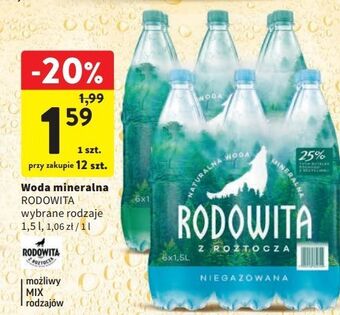 Intermarche Woda niegazowana rodowita z roztocza oferta