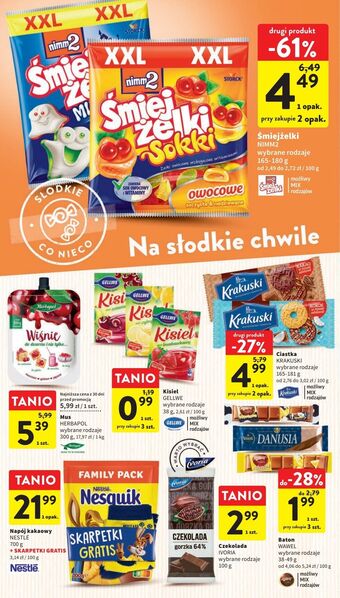 Intermarche Żelki owocowe nimm2 śmiejżelki sokki oferta