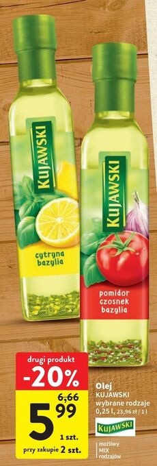 Intermarche Olej pomidor czosnek bazylia kujawski ze smakiem oferta