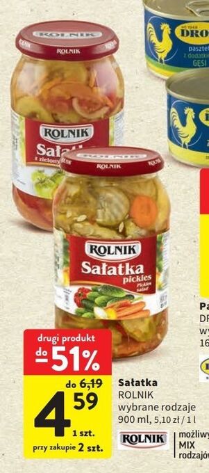 Intermarche Sałatka z zielonych pomidorów rolnik oferta