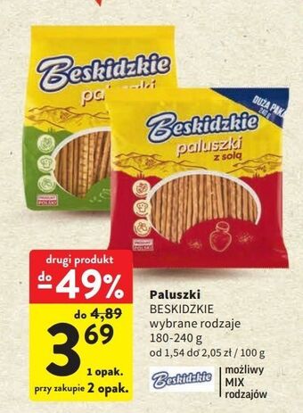 Intermarche Paluszki ser z cebulą aksam beskidzkie oferta