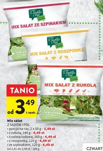 Intermarche Mix sałat z rukolą z sadów i pól oferta