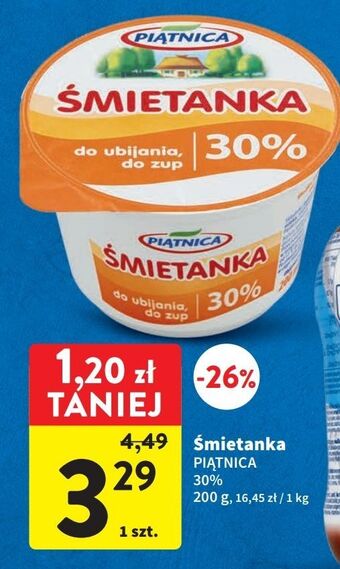 Intermarche Śmietana 30% piątnica oferta