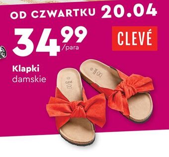 Biedronka Klapki damskie cleve oferta