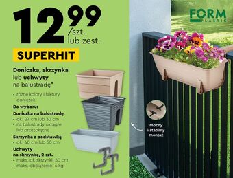 Biedronka Uchwyt do skrzynki balkonowej form-plastic oferta