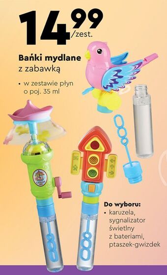 Biedronka Bańki mydlane ptaszek-gwizdek oferta