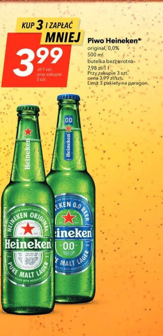 Lewiatan Piwo Heineken 500ml oferta