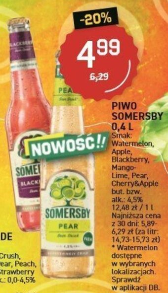 Duży Ben Somersby Piwo 0,4l oferta