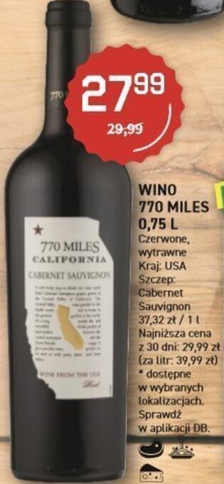 Duży Ben 770 Miles Wino 0.75l oferta