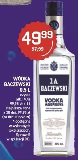Duży Ben Baczewski Wódka 0,5l oferta