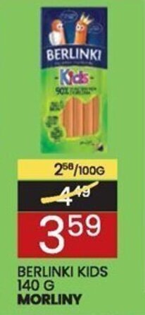 Wafelek Morliny berlinki kids 140g oferta