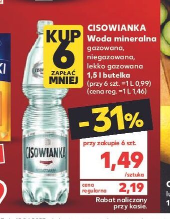Kaufland Woda niegazowana cisowianka oferta