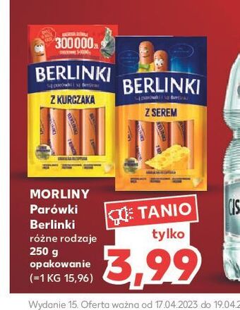 Kaufland Parówki z serem morliny berlinki oferta