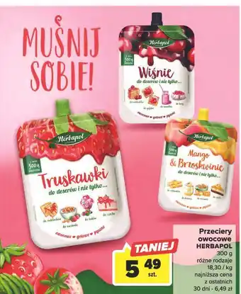 Carrefour Mus mango & brzoskwinie herbapol oferta