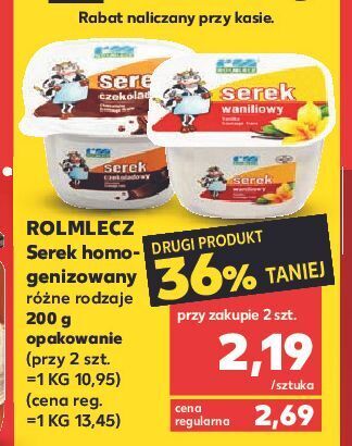 Kaufland Serek czekoladowy rolmlecz oferta