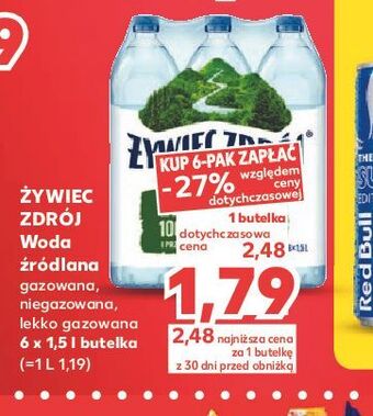 Kaufland Woda lekki gaz żywiec zdrój oferta
