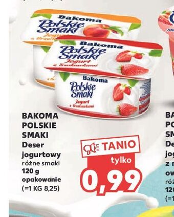 Kaufland Jogurt brzoskwinia bakoma polskie smaki oferta