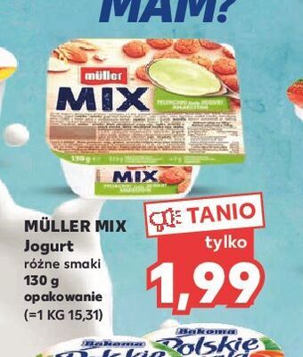 Kaufland Jogurt pistacjowy z ciasteczkami amarettini muller mix oferta