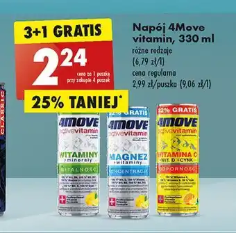 Biedronka Napój witaminy + minerały witalność 4move active vitamin oferta