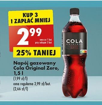 Biedronka Napoj cola original zero oferta