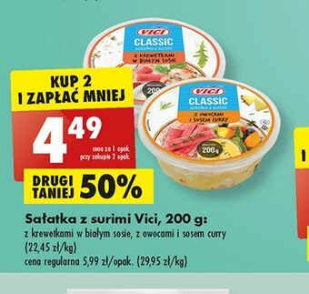 Biedronka Sałatka surimi z krewetkami w białym sosie vici oferta