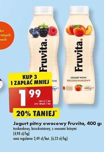 Biedronka Jogurt brzoskwinowy fruvita oferta