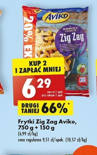 Biedronka Frytki karbowane aviko zig zag oferta