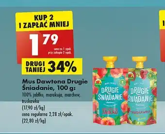 Biedronka Mus polskie jabłko drugie śniadanie oferta