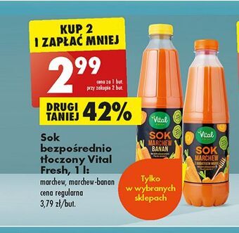 Biedronka Sok marchew-banan vital fresh oferta
