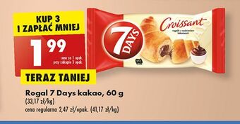 Biedronka Croissant z nadzieniem o smaku kakaowym 7 days oferta