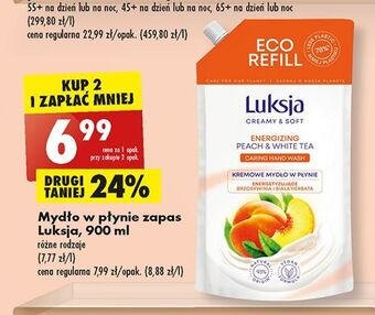 Biedronka Mydło w płynie peach & white tea luksja creamy soft oferta