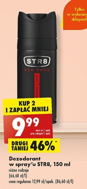 Biedronka Dezodorant str8 red code oferta