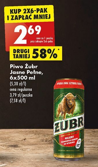 Biedronka Piwo żubr 1768 oferta