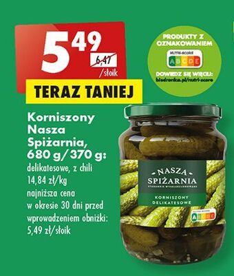 Biedronka Korniszony z chili nasza spiżarnia oferta