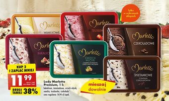 Biedronka Lody o smaku śmietankowym marletto oferta