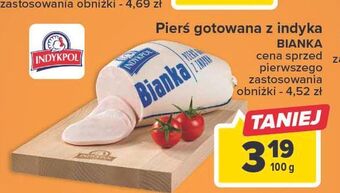 Carrefour Pierś z indyka gotowana bianka indykpol oferta