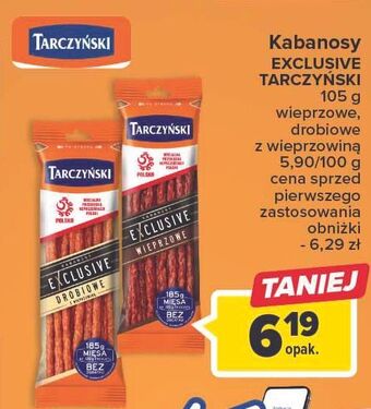Carrefour Kabanosy wieprzowe tarczyński exclusive oferta