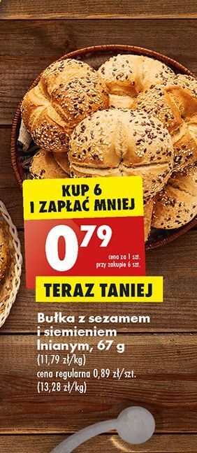 Biedronka Bułka z sezamem i siemieniem lnianym oferta