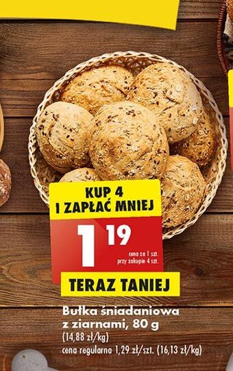 Biedronka Bułka śniadaniowa z ziarnami oferta