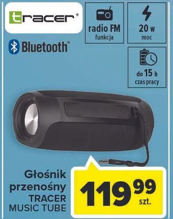 Carrefour Głośnik music tube tws czarny tracer oferta