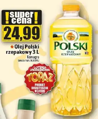 Topaz Komagra Olej Polski rzepakowy 3l oferta